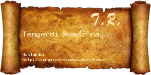 Tengerdi Romána névjegykártya
